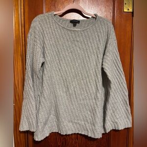 ANN TAYLOR Grey Alpaca Wool Knit Wide Sleeved Sweater Womens Size Medium
